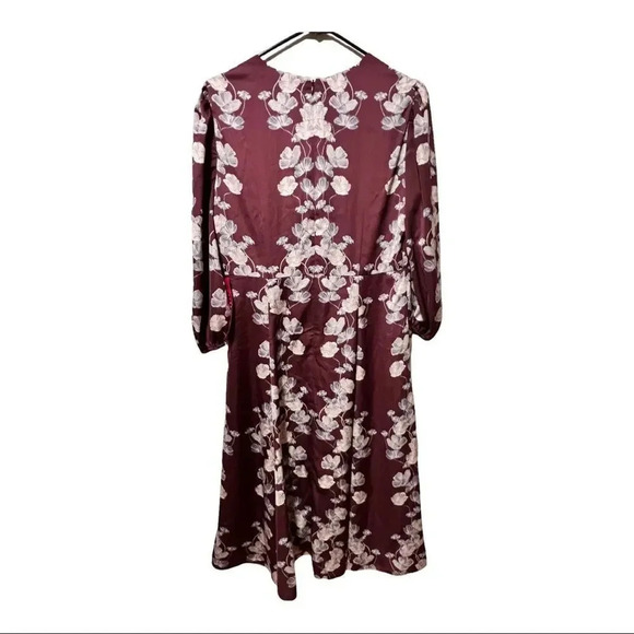 Gal Meets Glam Adelaide Purple Floral Midi Dress Size 6 NWT - Picture 13 of 13